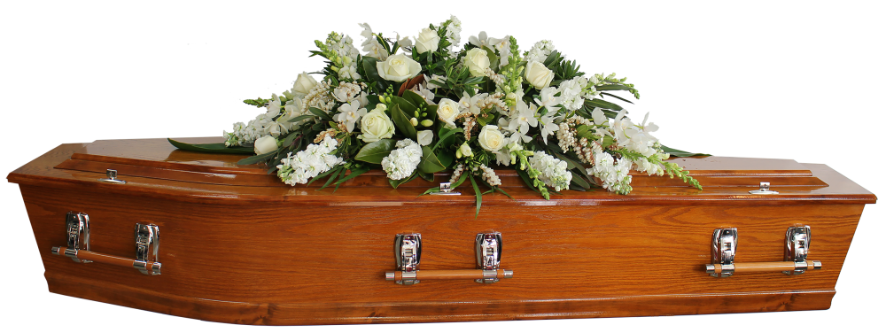 Casket Spray | White and Green