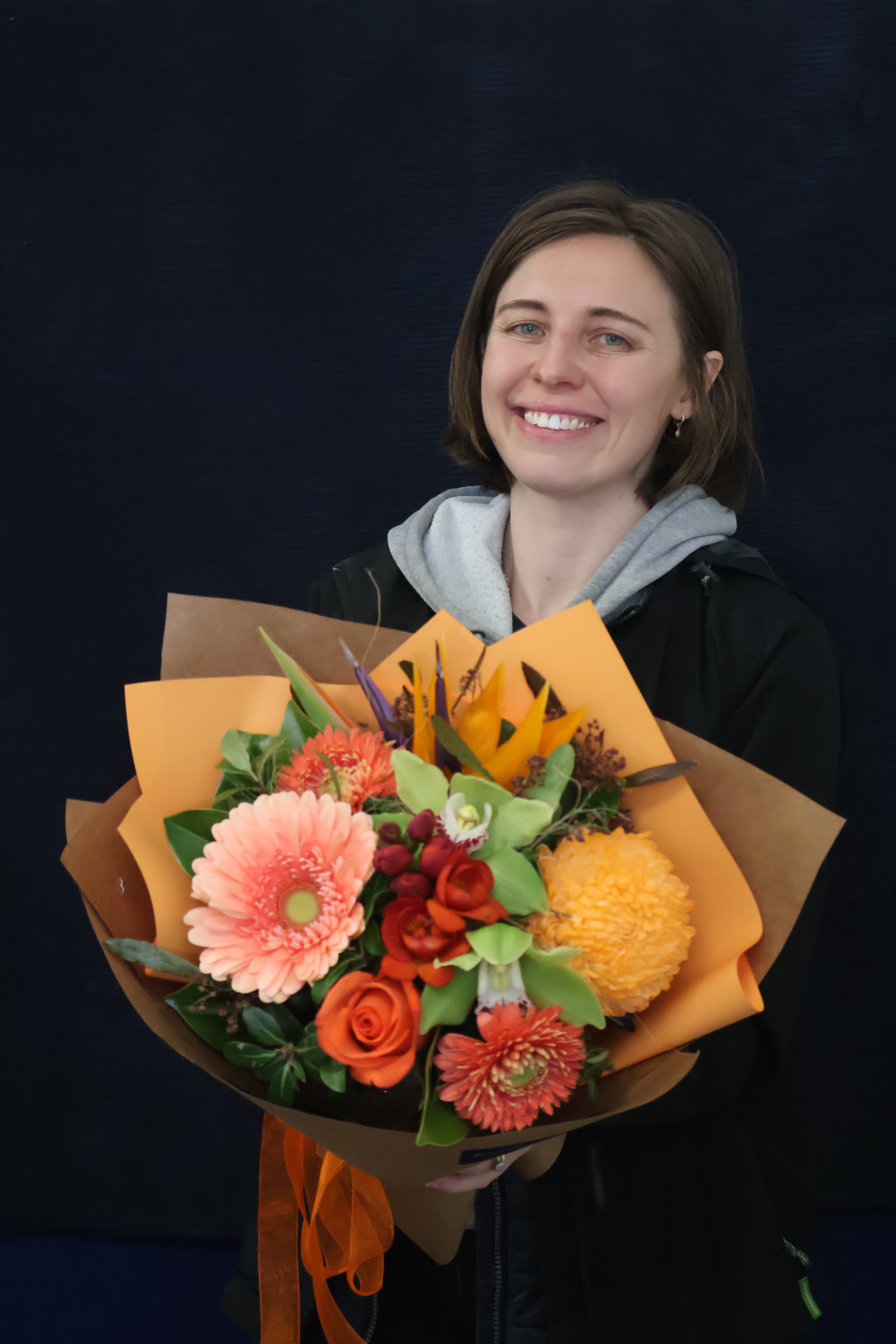 Real Bouquet | Orange Sorbet order made by Amy's Flowers