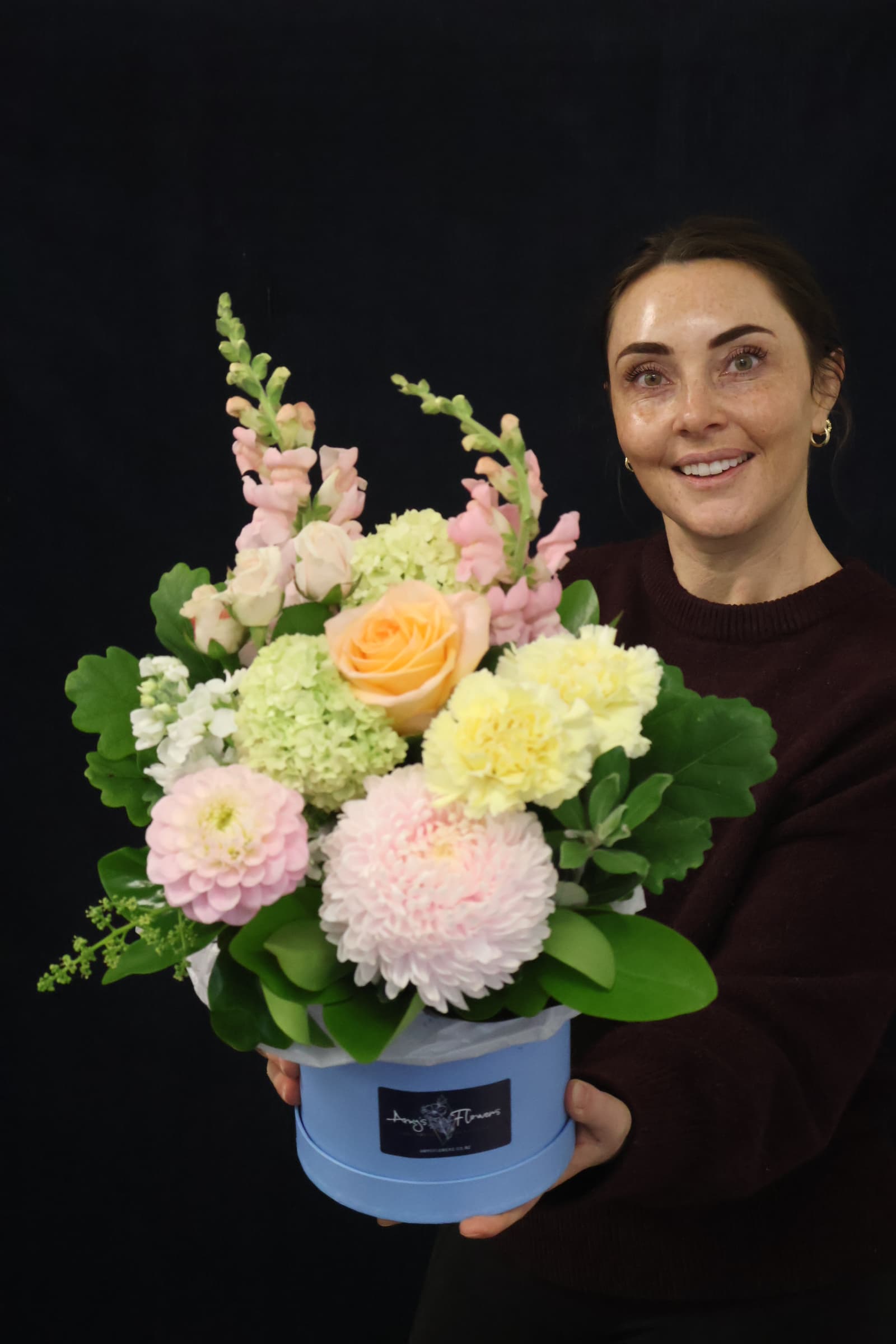 Real Hat Box | Sweet Like Sherbert order made by Amy's Flowers