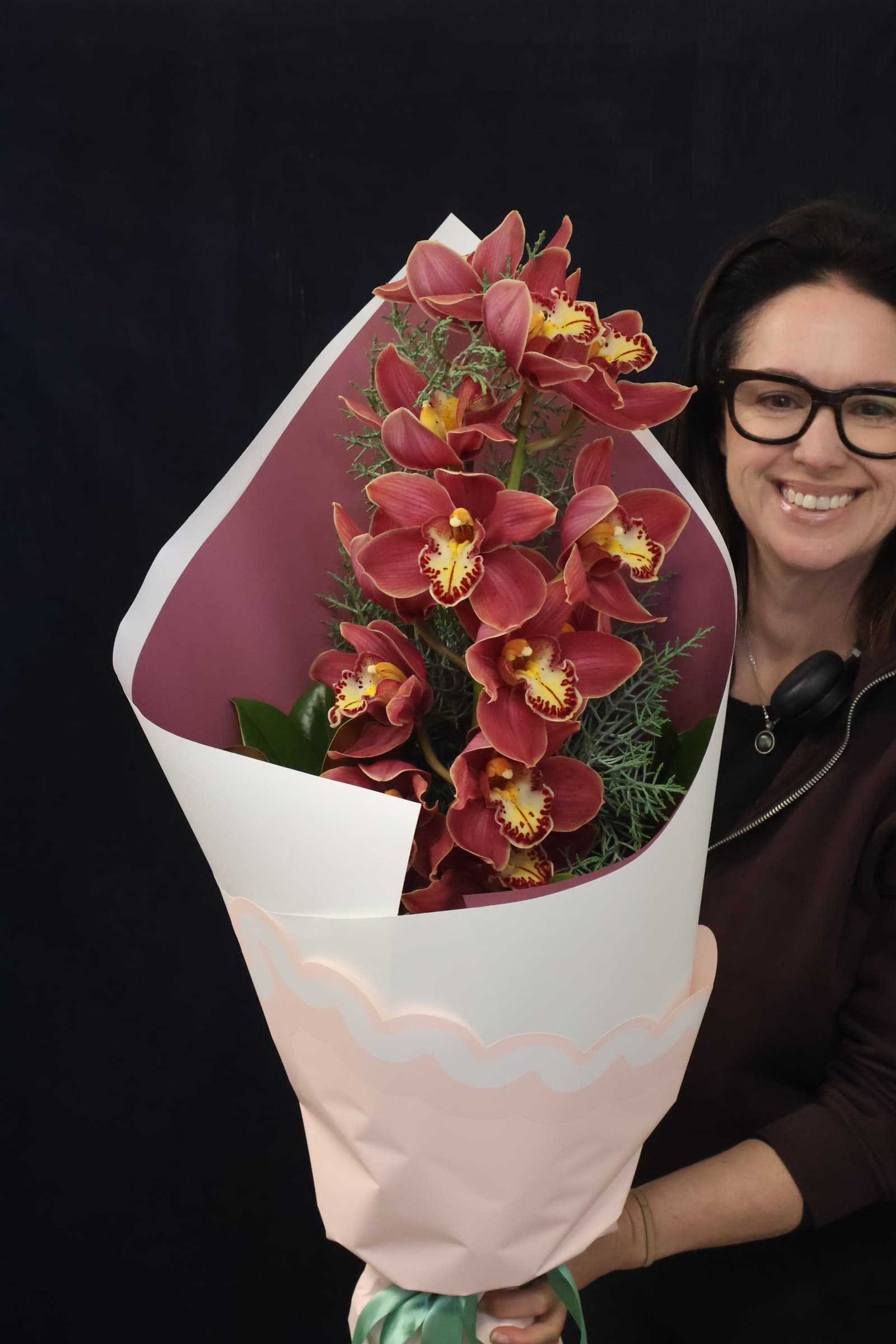 Real Bouquet | Classy Cymbidium order made by Amy's Flowers
