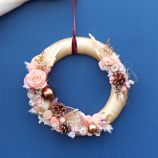 Xmas Wreath | Frosted Peach
