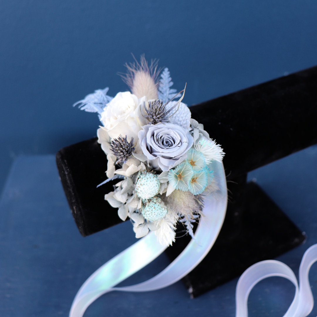 Wrist Corsage Preserved | Powder Blue