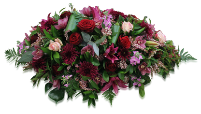 Casket Spray | Pink and Burgundy