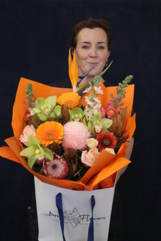 Real Bouquet | Orange Sorbet order made by Amy's Flowers